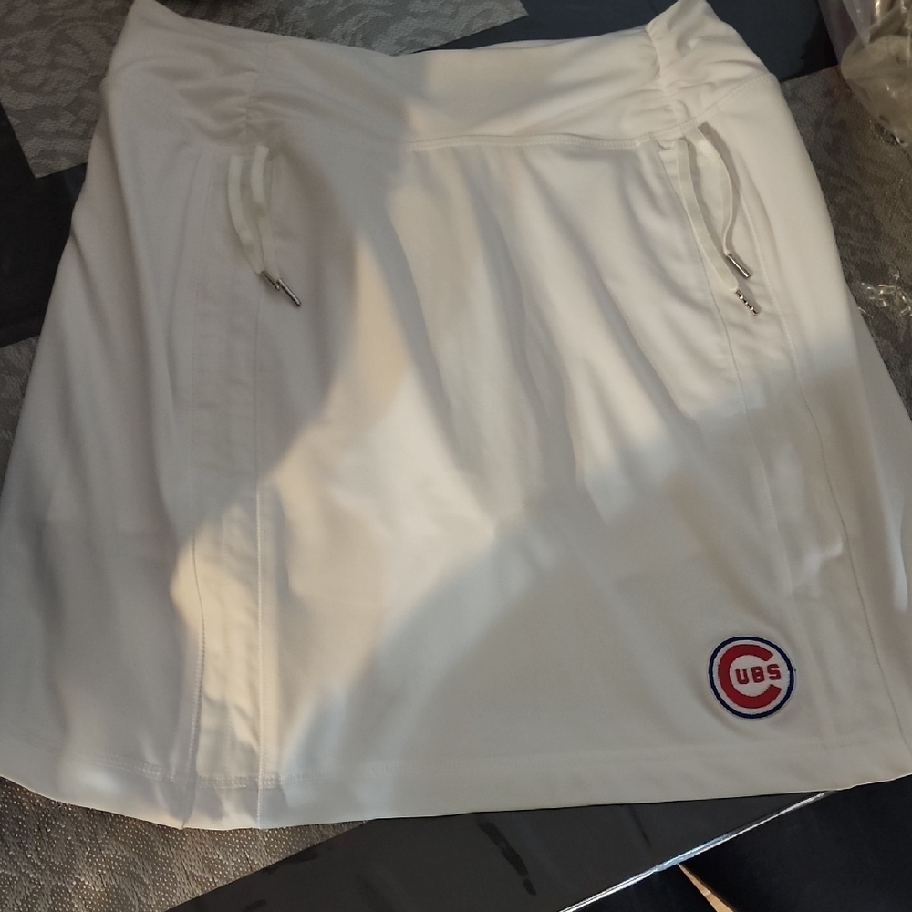 Women's White Skirt with Logo
